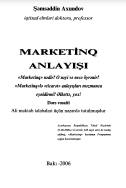 MARKETİNQ ANLAYIŞI